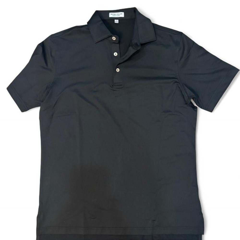 Peter Millar Summer Comfort Men S Black Performance Polo Shirt Short Sleeve Golf